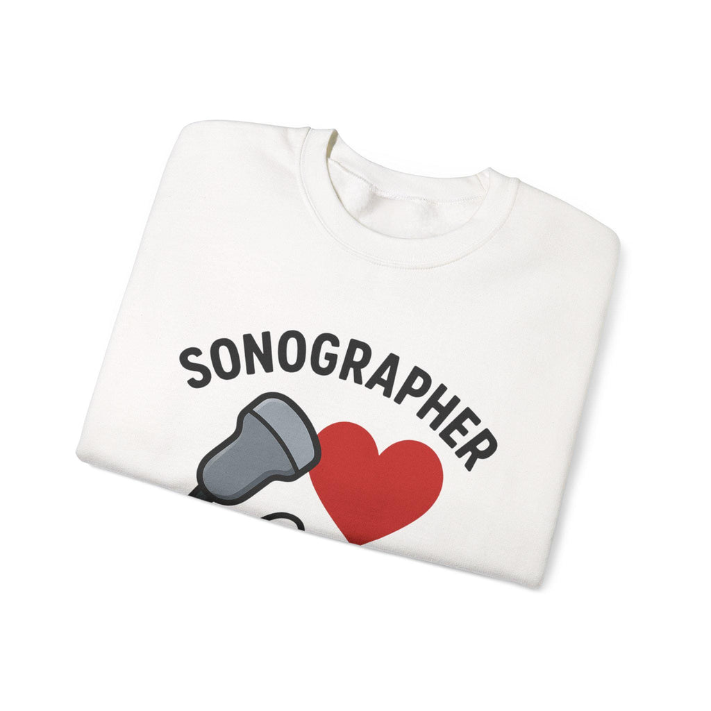 Sonographer Heart Sweatshirt | Ultrasound Tech Gift, Medical Apparel