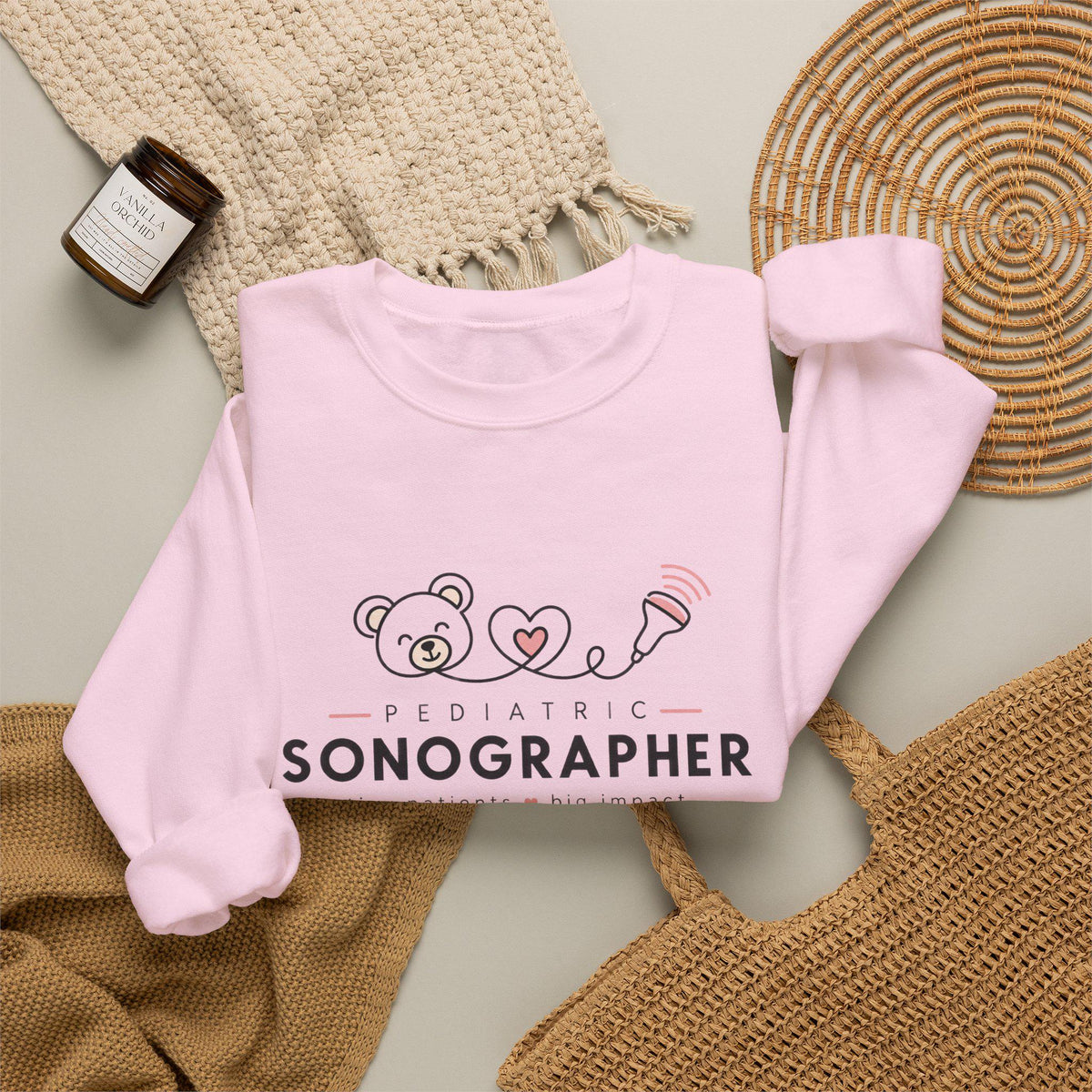 Pediatric Sonographer Sweatshirt, Ultrasound Teddy Bear Crewneck, NICU Tech Gift, Sonography Gift for Her