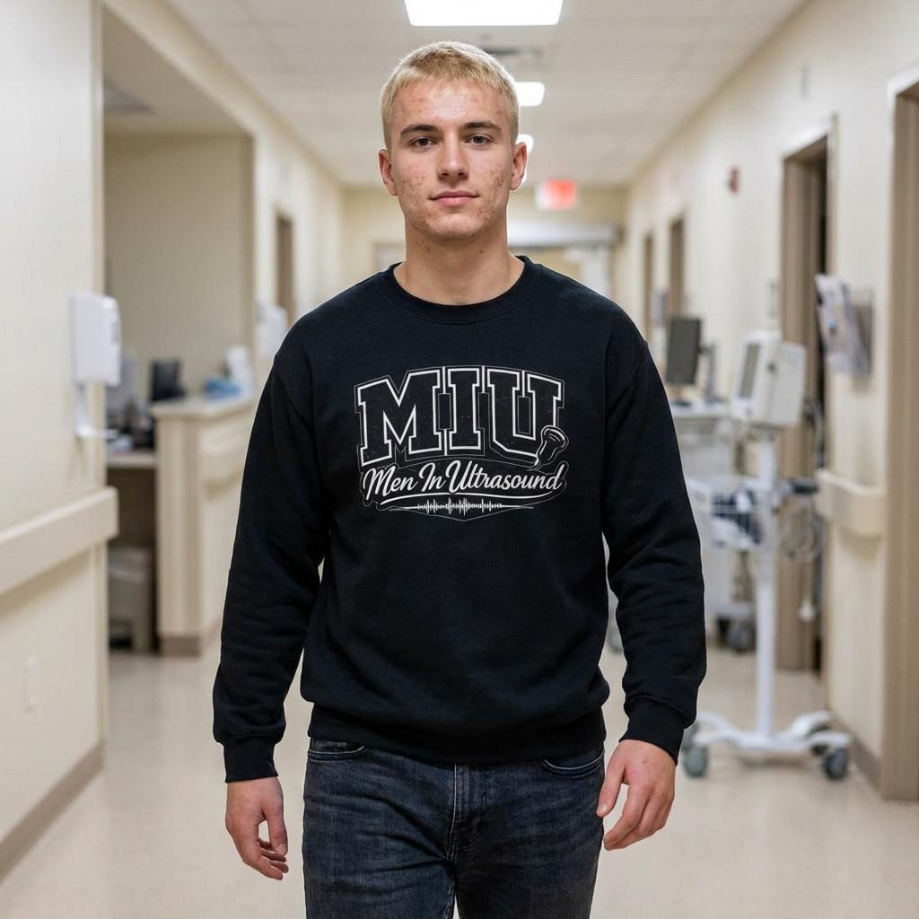 Men's Ultrasound Tech Crewneck Sweatshirt | Medical Imaging Apparel (MIU Design)