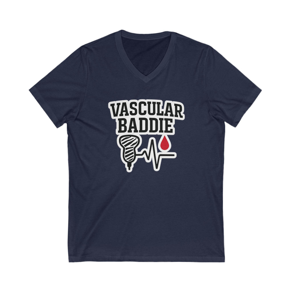 Vascular Baddie V-Neck Tee | Ethical Cotton, Pregnancy Announcement Gift