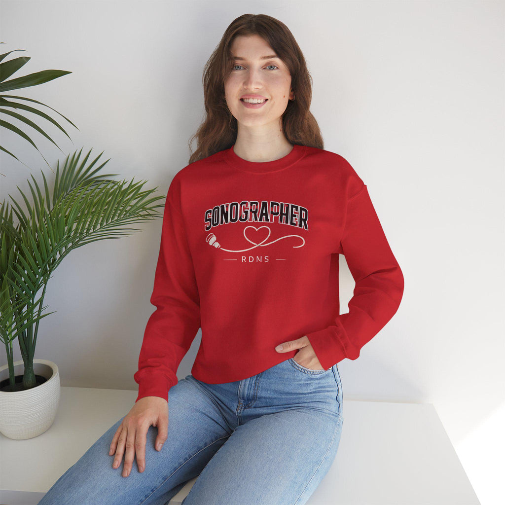Sonographer Heart Stethoscope Sweatshirt | Sonography RDMS RDCS Apparel