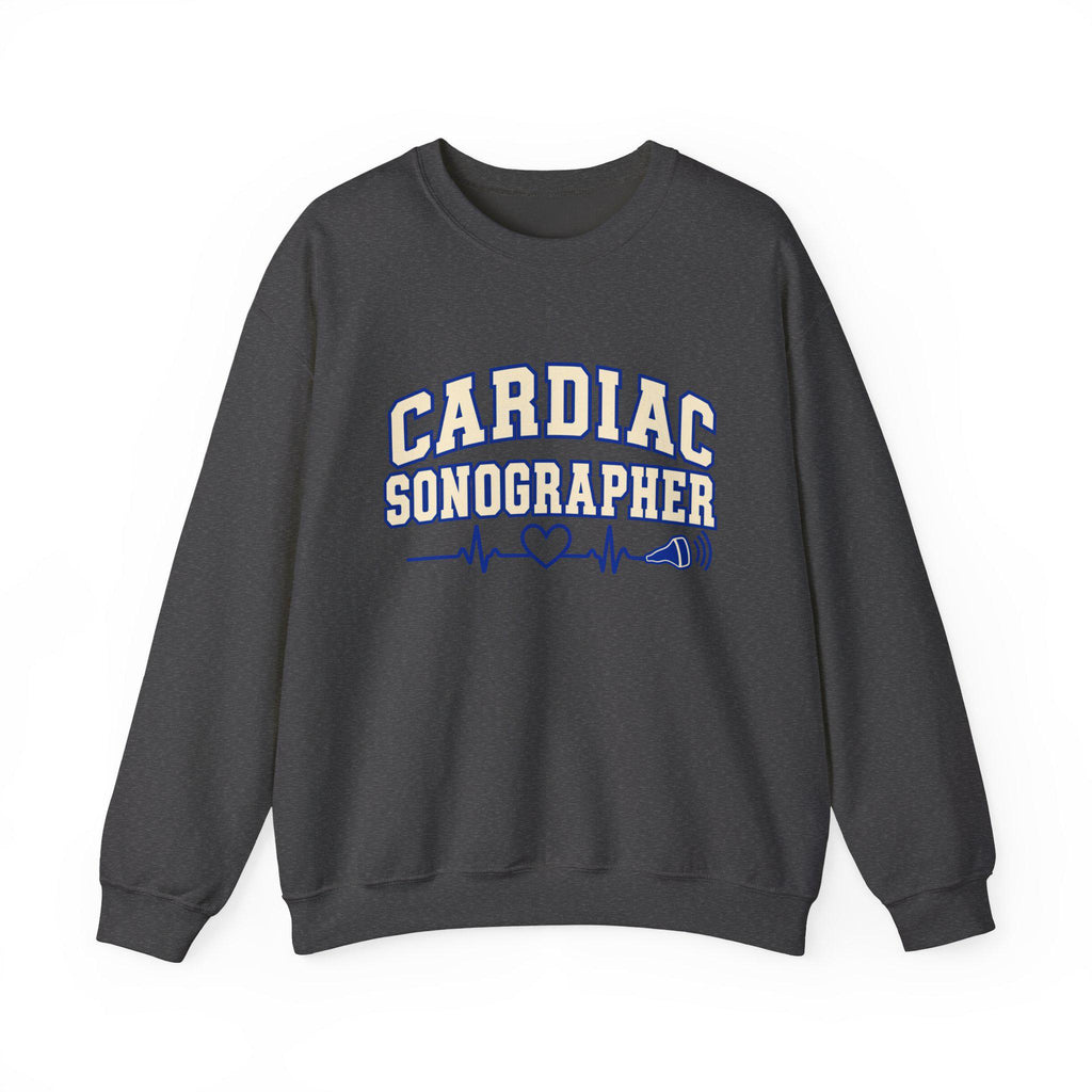 Cardiac Sonographer crewneck sweatshirt | Heartbeat EKG design