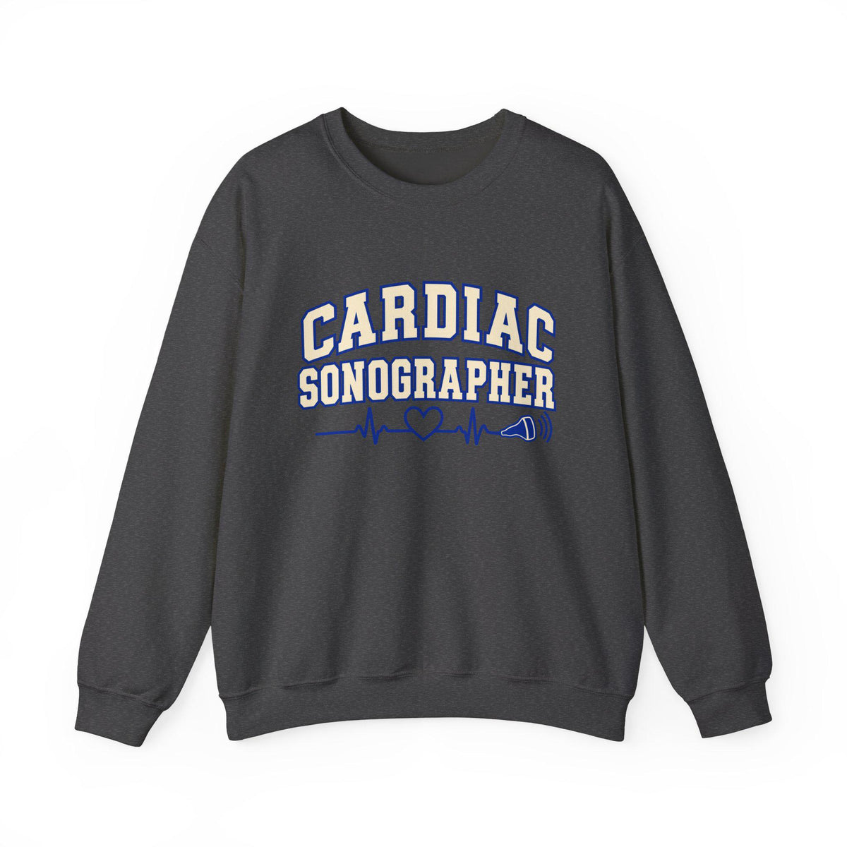 Cardiac Sonographer crewneck sweatshirt | Heartbeat EKG design