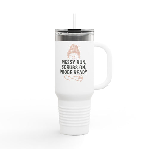 40oz Insulated Stainless Steel Travel Mug, Nurse Gift, Leak-Resistant Tumbler
