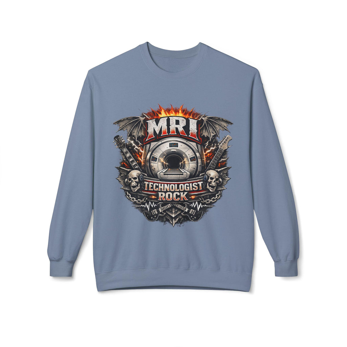 MRI Technologist Rock Sweatshirt | Radiology Tech Crewneck (8.4 oz Cotton Blend)