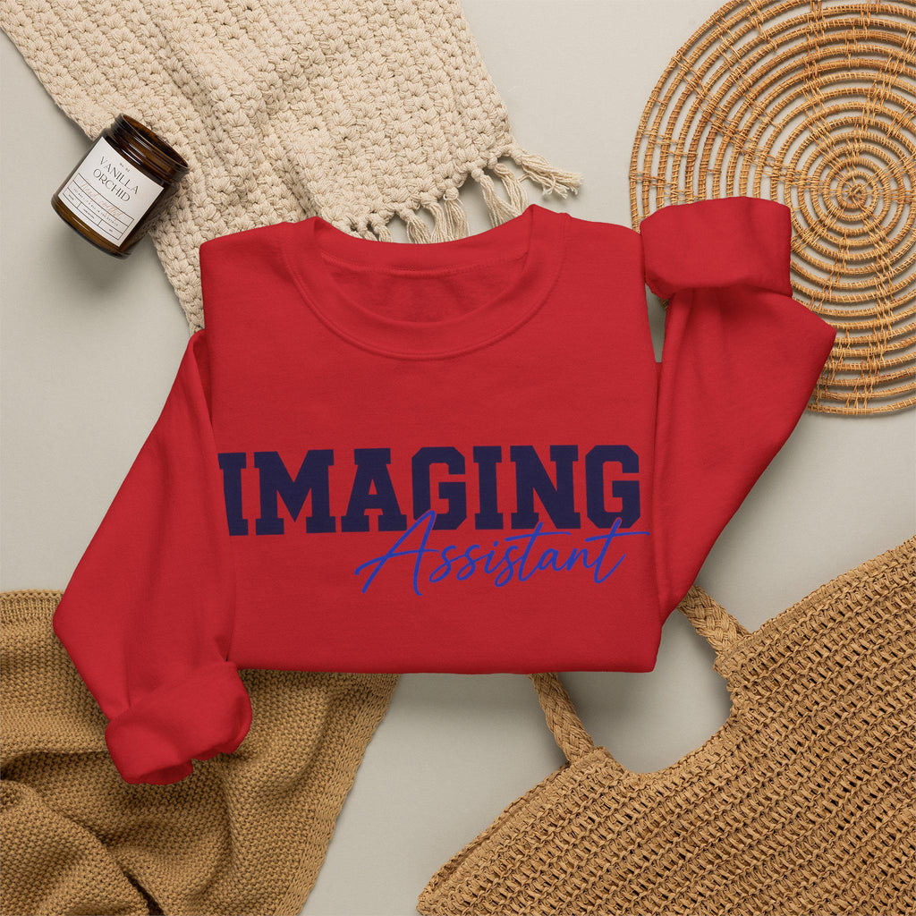 Imaging Assistant Sweatshirt, Retro Varsity Script Crewneck, Radiology Tech Gift, Medical Imaging Pullover