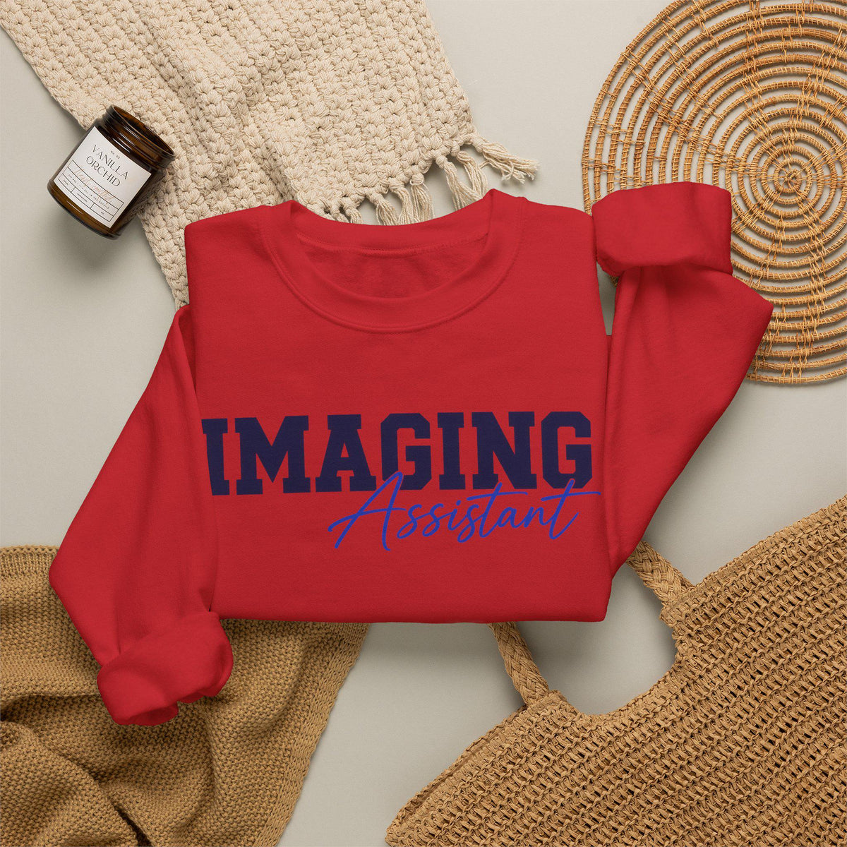 Imaging Assistant Sweatshirt, Retro Varsity Script Crewneck, Radiology Tech Gift, Medical Imaging Pullover