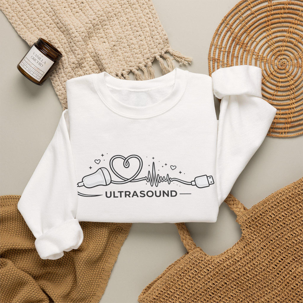Minimalist Ultrasound Icon Sweatshirt | Medical Ultrasound Crewneck