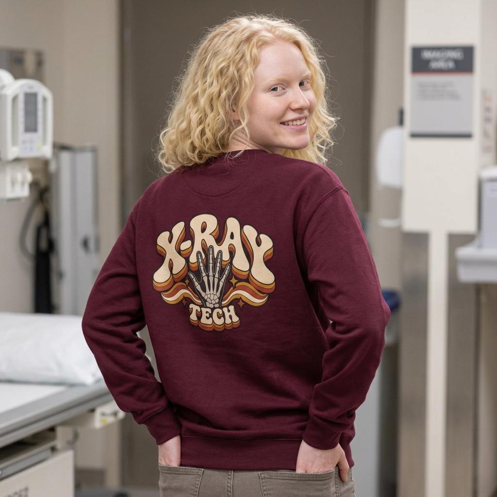 X-Ray Tech Retro Bones Sweatshirt | Radiology Technician Shirt