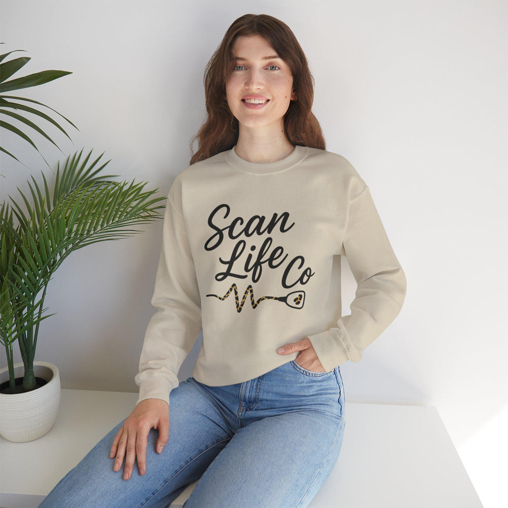 Sonographer Sweatshirt | Ultrasound Tech Crewneck | Scan Life Co Heartbeat Shirt | Medical Sonography Gift | Radiology Nurse Pullover