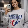 Vascular Sonographer Crewneck Sweatshirt | Ultrasound Tech Artery Graphic | Healthcare Medical Imaging Apparel | Vascular Tech Gift| Gift US