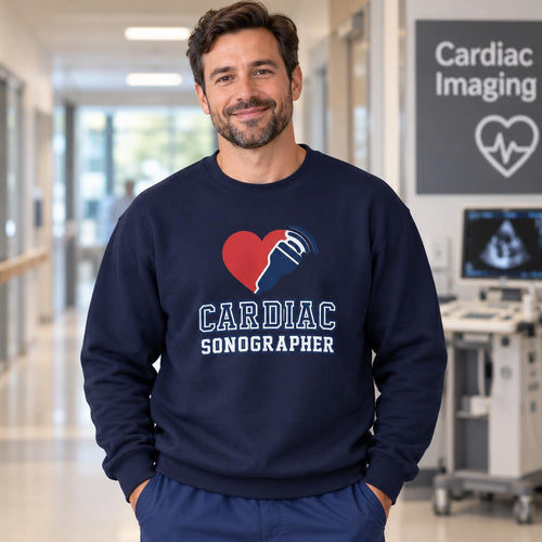 Cardiac Sonographer Sweatshirt | Ultrasound Tech Gift | Echocardiography Pullover | Medical Sonography Hoodie | Heart Ultrasound Shirt RN