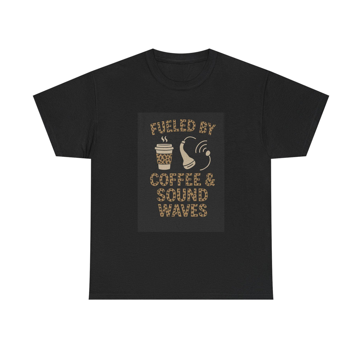 Funny Sonographer Shirt, Ultrasound Tech Coffee Sound Waves Tee (Medical Imaging Gift)