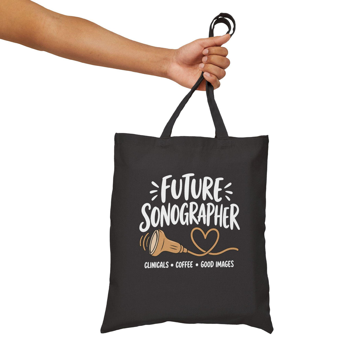 Future Sonographer Tote Bag | Ultrasound Probe Illustration, Medical Student Canvas