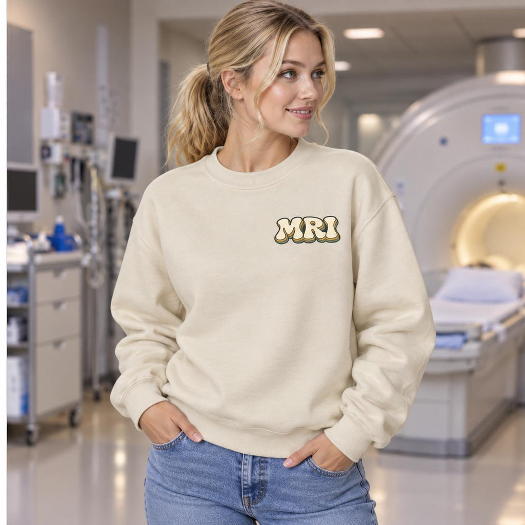 MRI Tech retro psychedelic logo Sweatshirt | Radiology technician crewneck