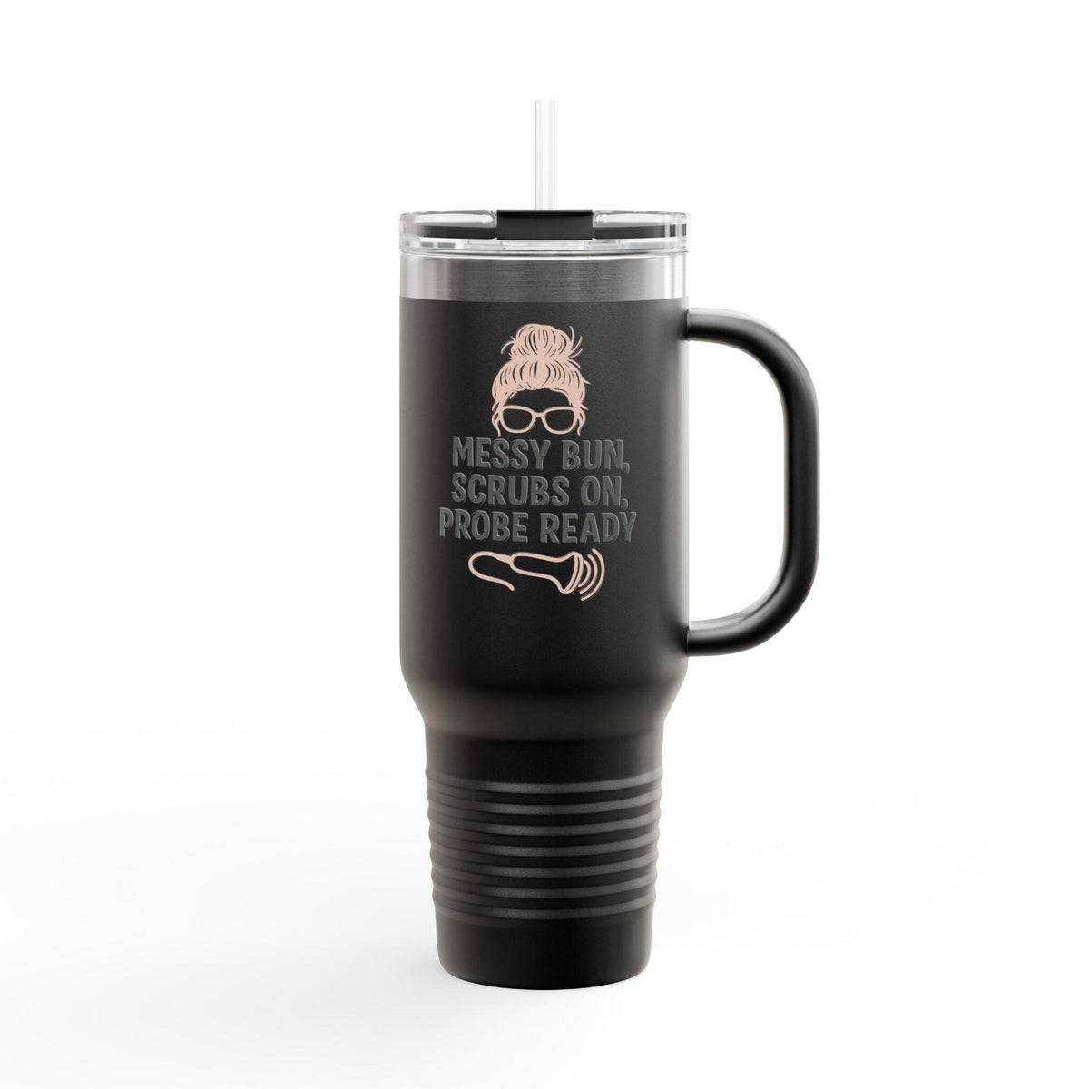 40oz Insulated Stainless Steel Travel Mug, Nurse Gift, Leak-Resistant Tumbler