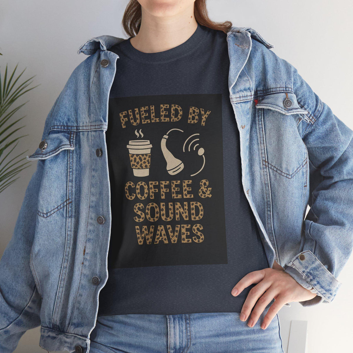 Funny Sonographer Shirt, Ultrasound Tech Coffee Sound Waves Tee (Medical Imaging Gift)
