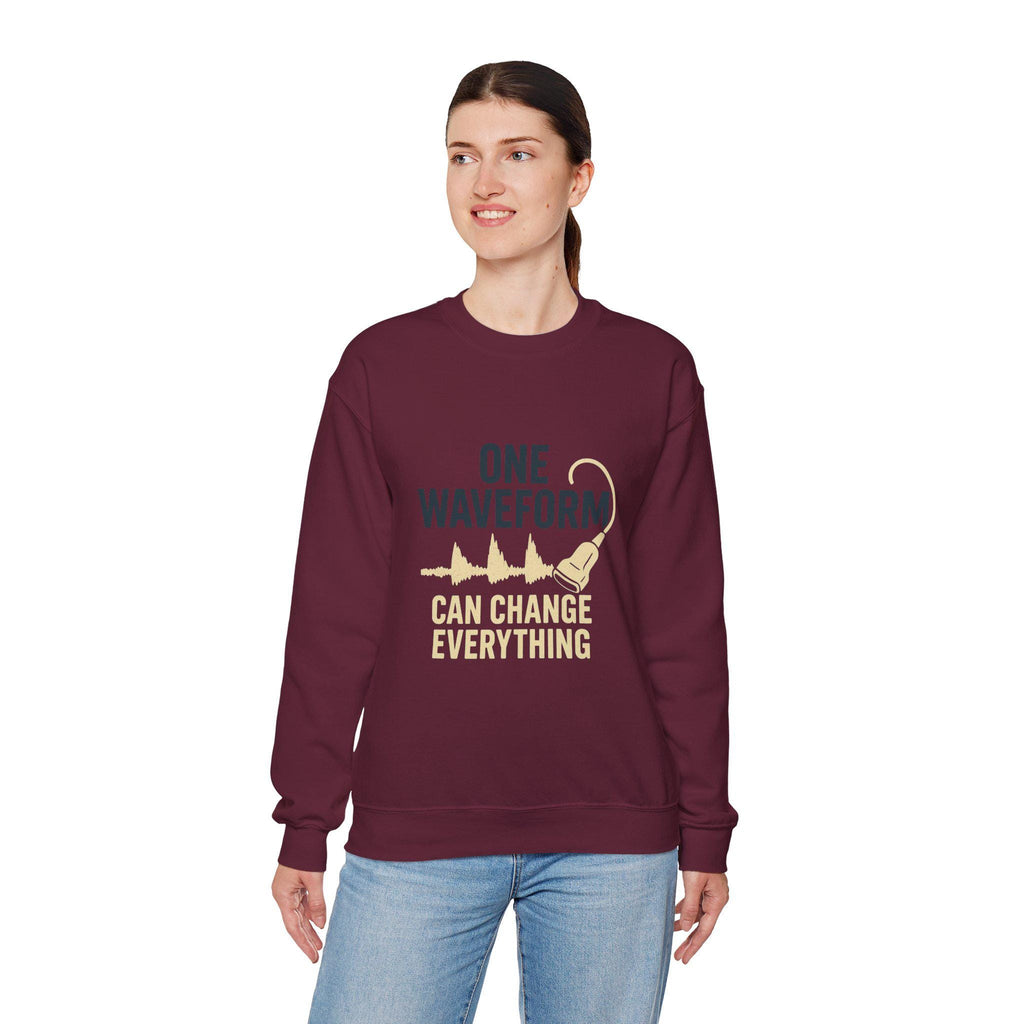 Ultrasound Waveform Sweatshirt | Sonographer Gift, Medical Humor Pullover
