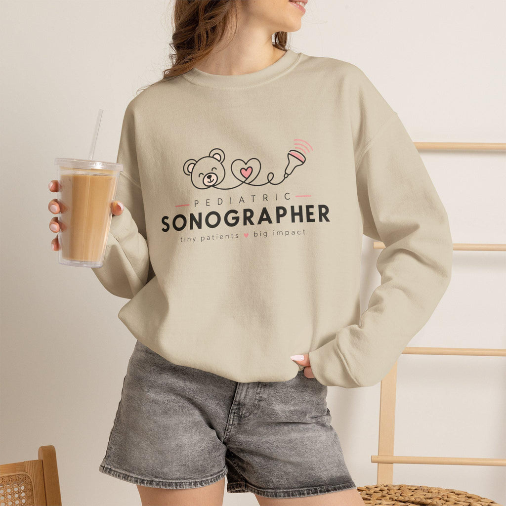 Pediatric Sonographer Sweatshirt, Ultrasound Teddy Bear Crewneck, NICU Tech Gift, Sonography Gift for Her