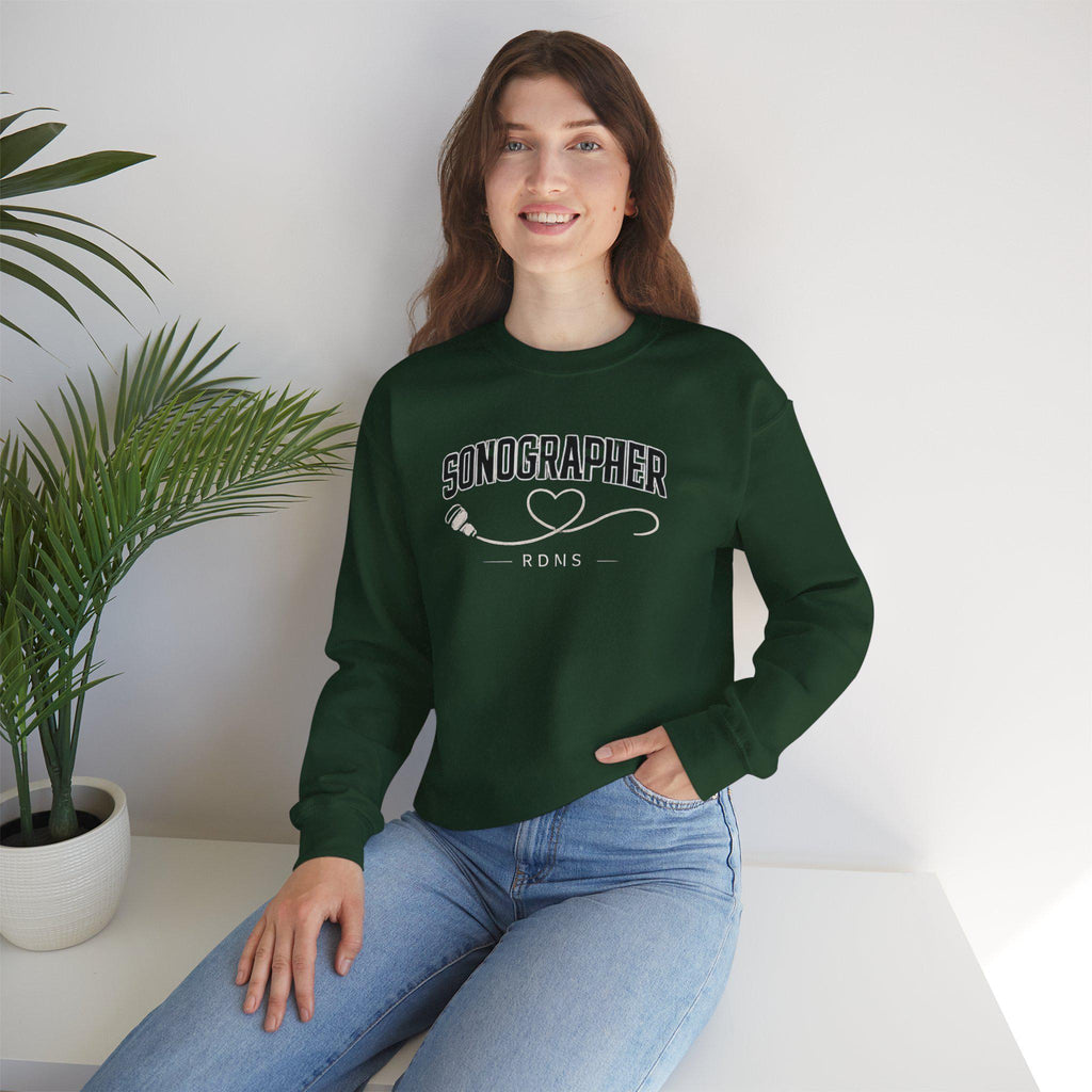 Sonographer Heart Stethoscope Sweatshirt | Sonography RDMS RDCS Apparel