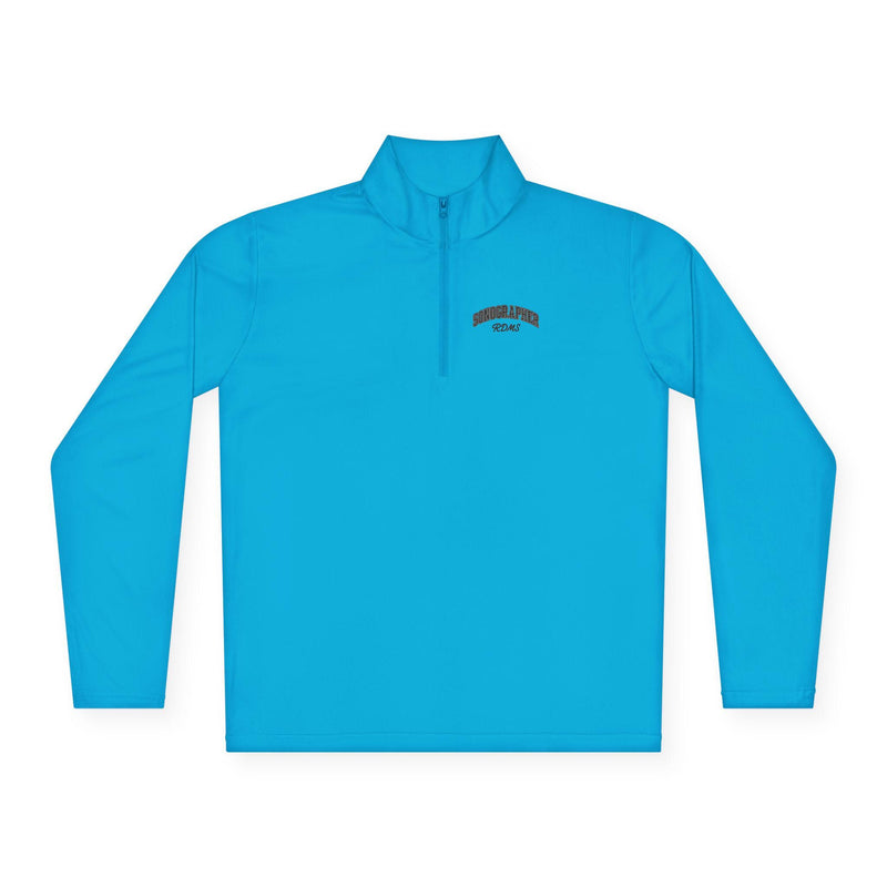 Sonographer Quarter Zip Pullover | Ultrasound Tech Sweatshirt | Medical Scrub Jacket | Moisture Wicking Pullover | Sonography Gift | Unisex