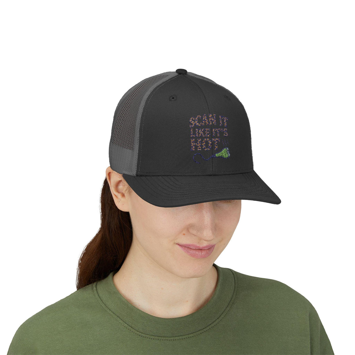 Scan It Like It's Hot Trucker Hat, Funny Barcode Cap, Retail Worker Meme Snapback