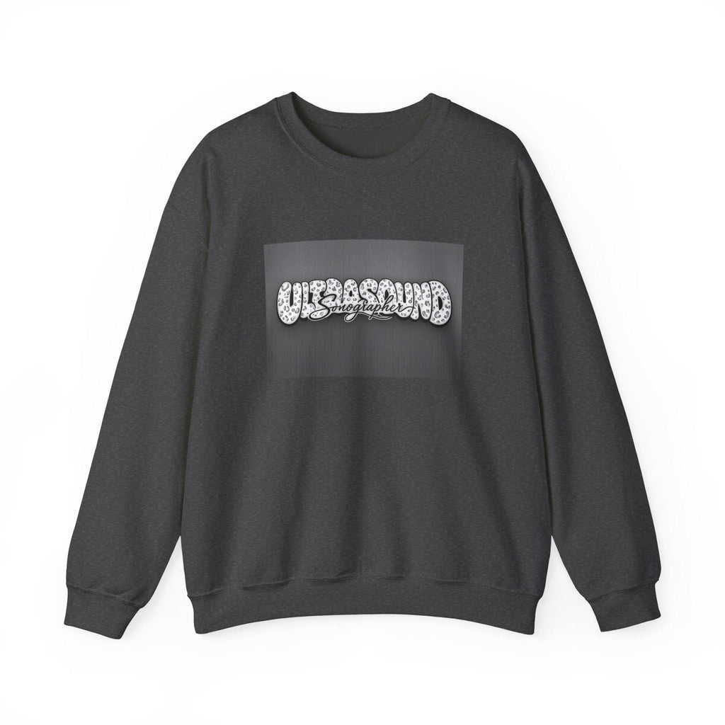 Leopard Print Script Logo sweatshirt | White crewneck