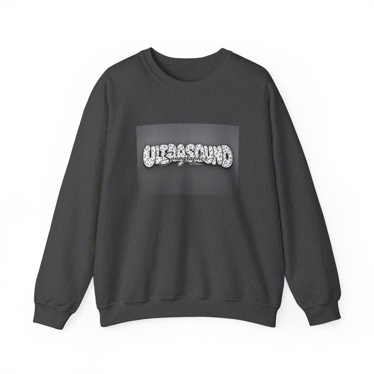 Leopard Print Script Logo sweatshirt | White crewneck