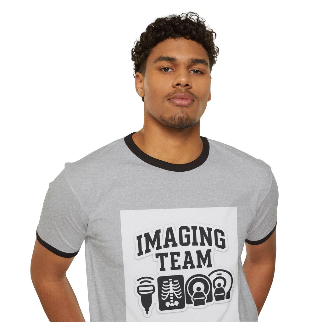 Radiology Team Ringer T-Shirt | Medical Imaging Apparel for X-Ray Techs, MRI CT Nurse Gift