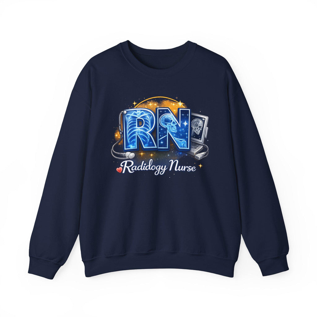 Radiology Nurse RN Crewneck Sweatshirt | X-Ray Tech Stethoscope Medical Pullover | Radiology Nurse Gift RN Gift Nurse Life Shirt Gift Set