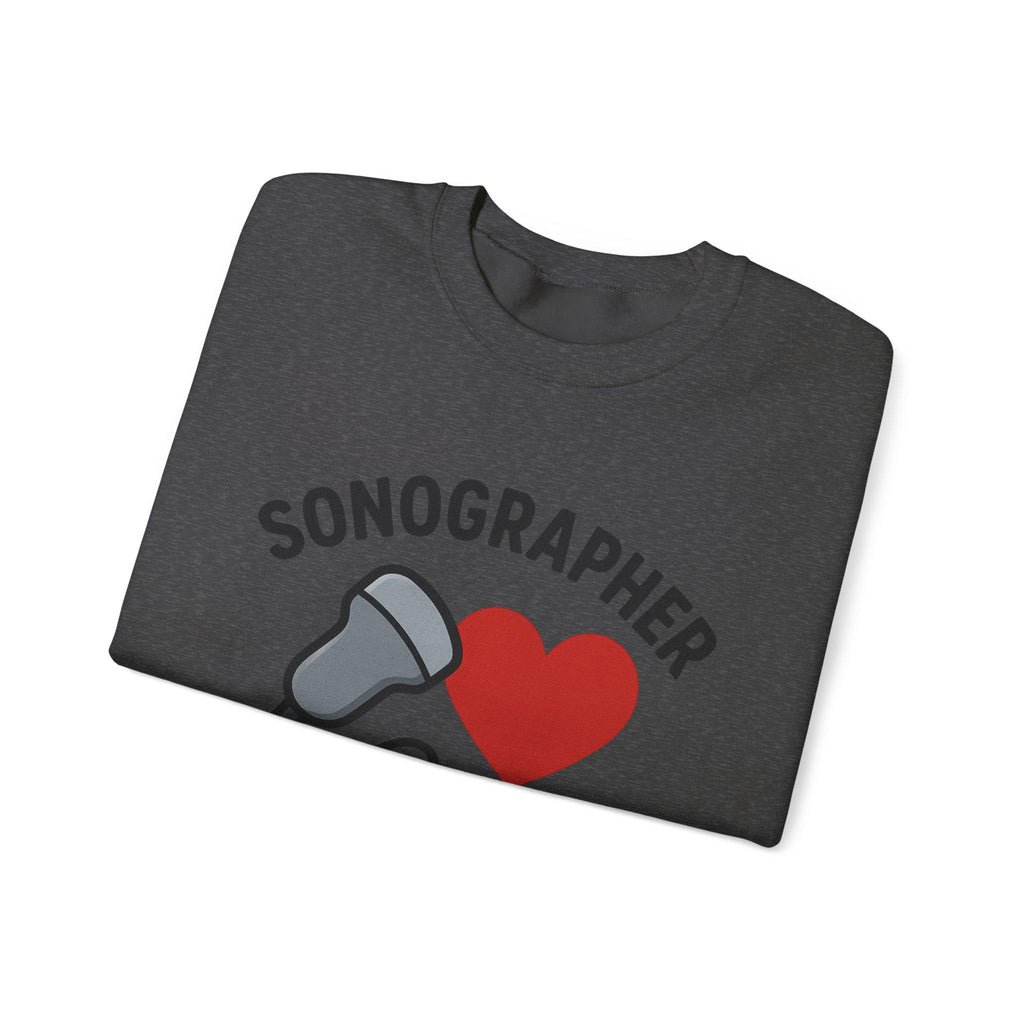 Sonographer Heart Sweatshirt | Ultrasound Tech Gift, Medical Apparel