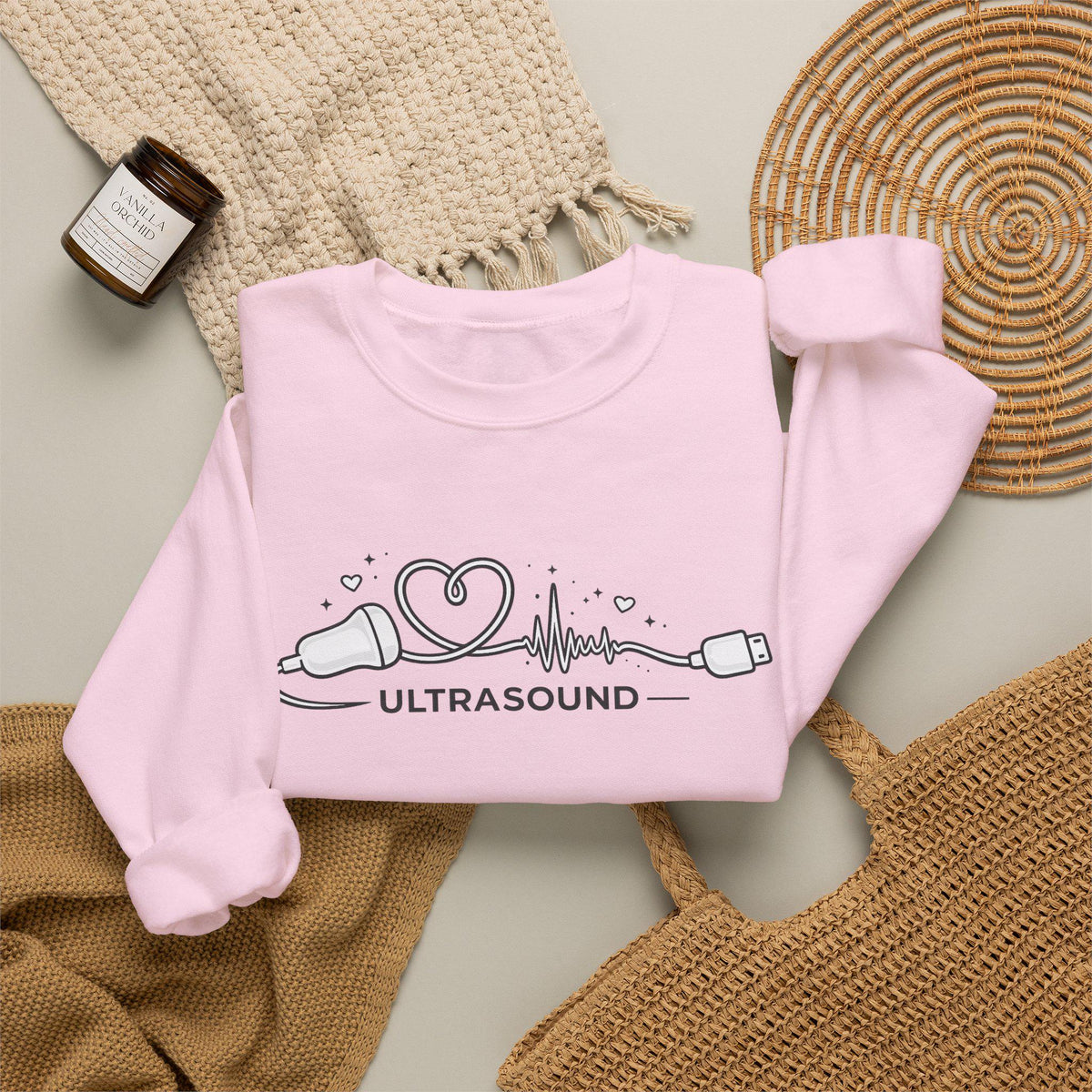 Minimalist Ultrasound Icon Sweatshirt | Medical Ultrasound Crewneck