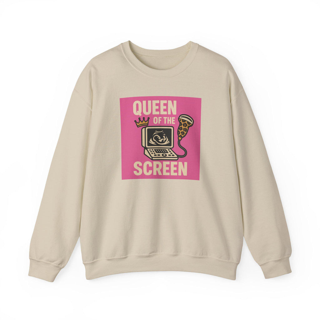 Funny Ultrasound Leopard Print Sweatshirt | Pregnancy Announcement Gift (50% Cotton Blend)