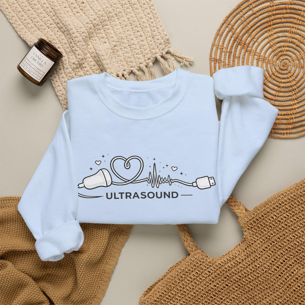 Minimalist Ultrasound Icon Sweatshirt | Medical Ultrasound Crewneck