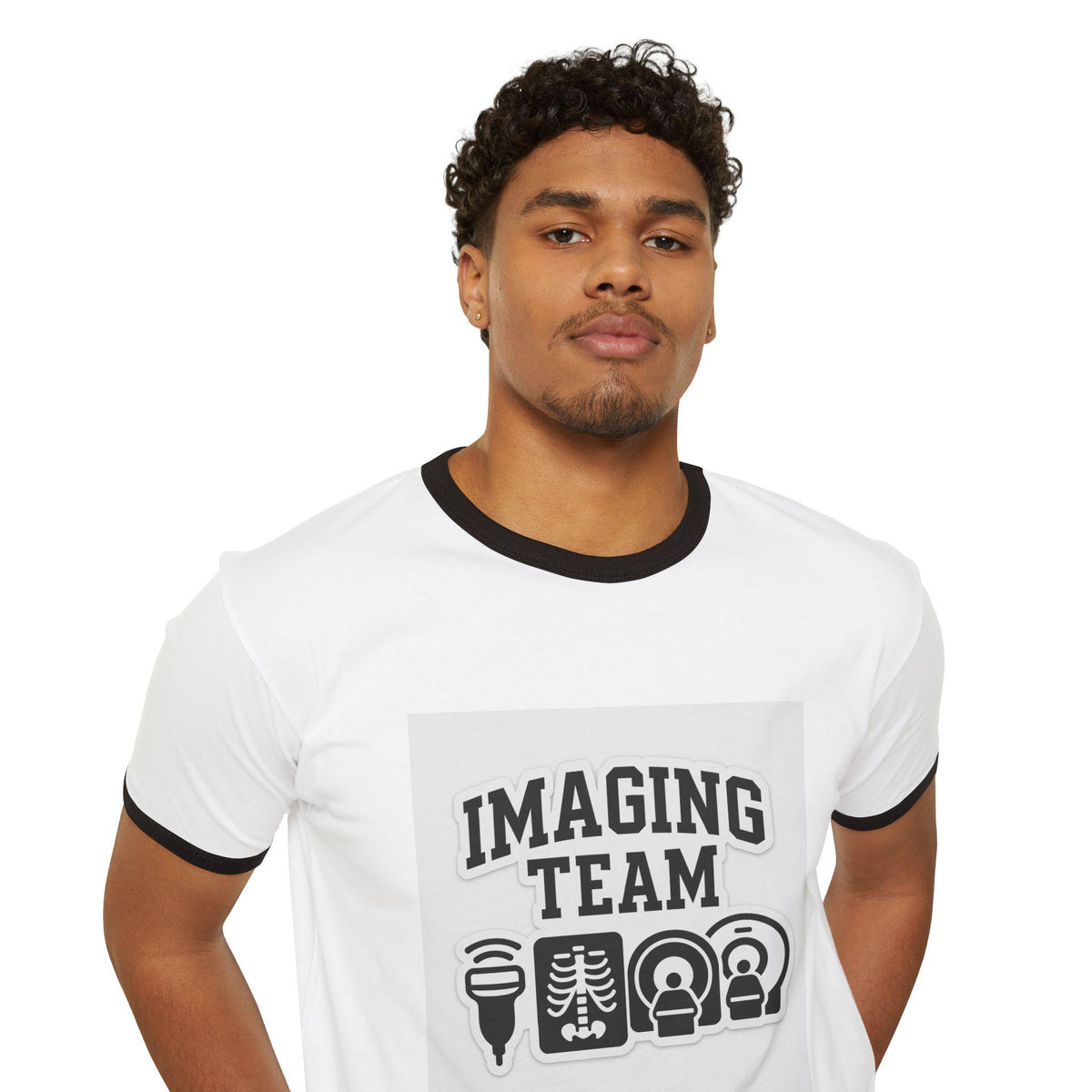 Radiology Team Ringer T-Shirt | Medical Imaging Apparel for X-Ray Techs, MRI CT Nurse Gift