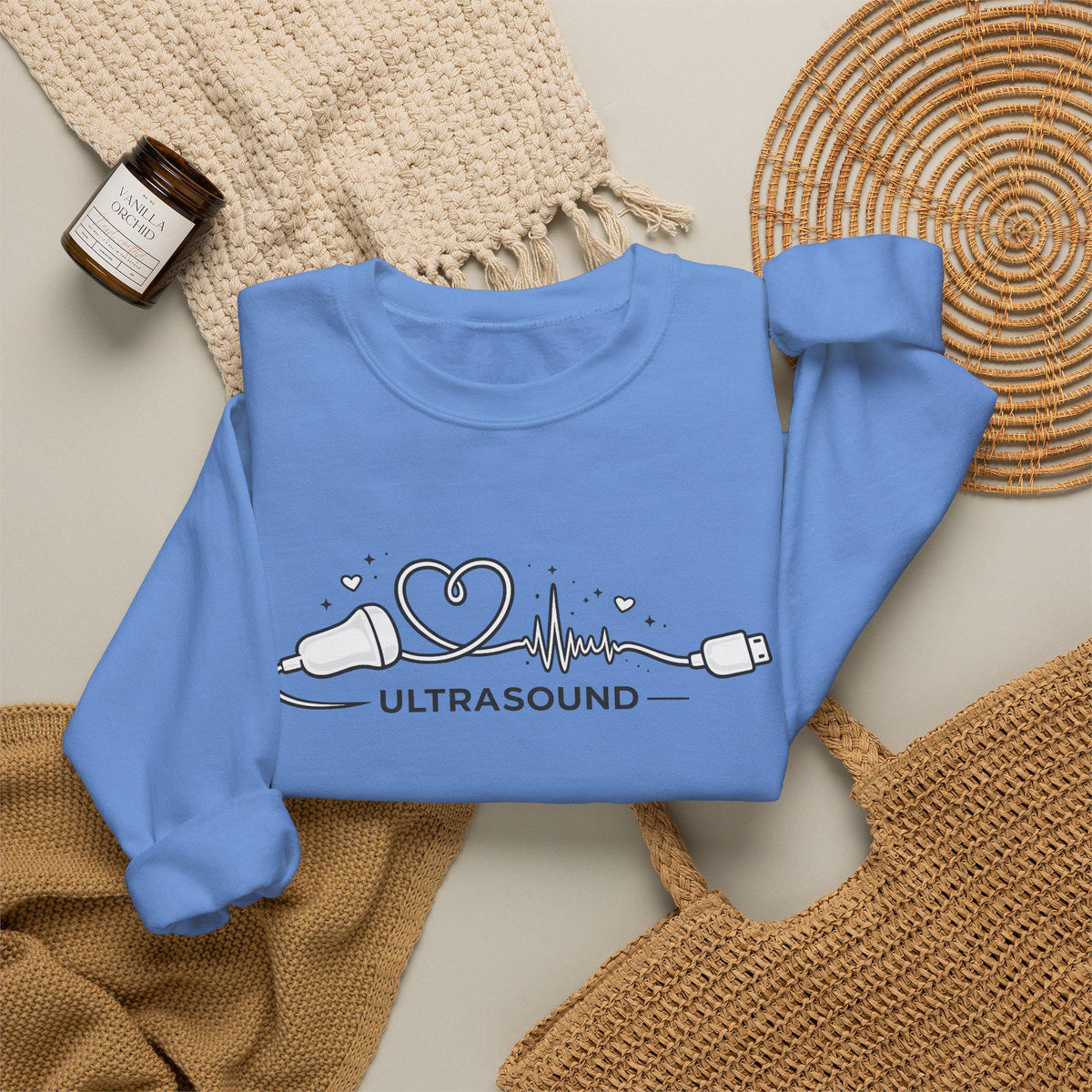 Minimalist Ultrasound Icon Sweatshirt | Medical Ultrasound Crewneck