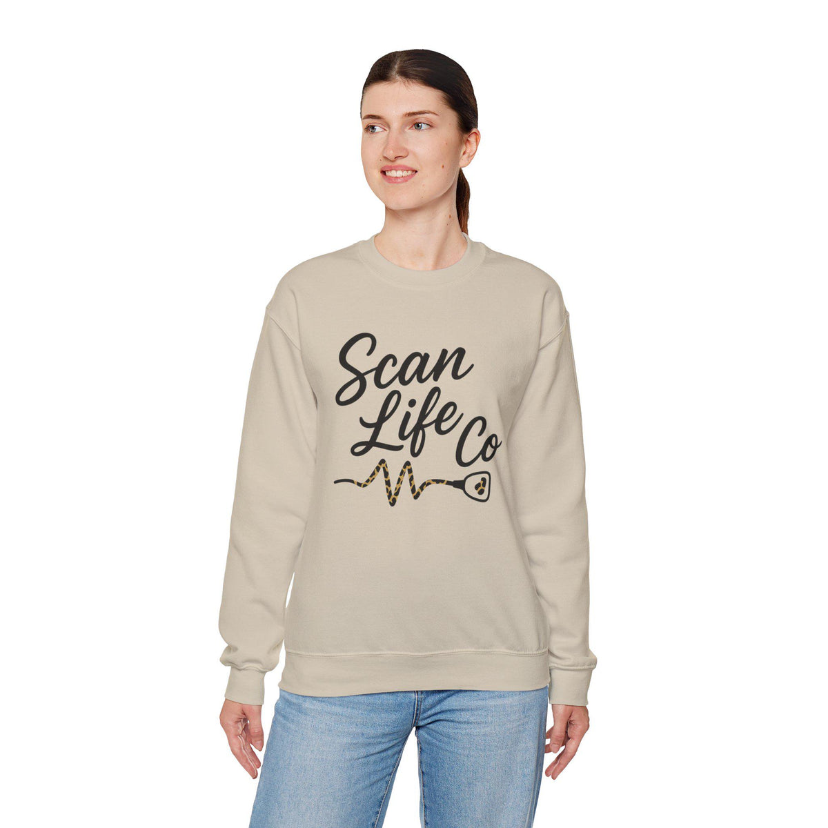 Sonographer Sweatshirt | Ultrasound Tech Crewneck | Scan Life Co Heartbeat Shirt | Medical Sonography Gift | Radiology Nurse Pullover