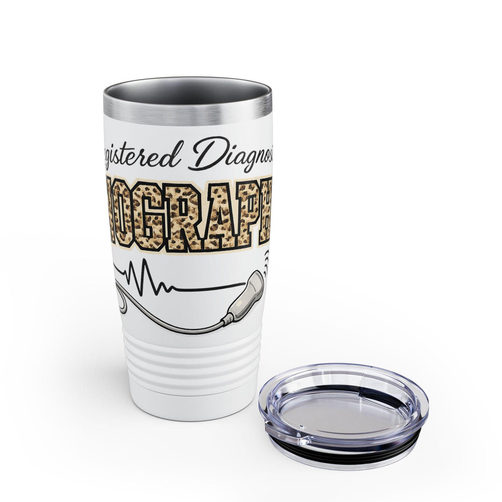 Sonographer Ultrasound Graphic Ringneck Tumbler 20oz | Medical Sonography Nurse Gift | Ultrasound Tech Cup | Healthcare Drink Tumbler