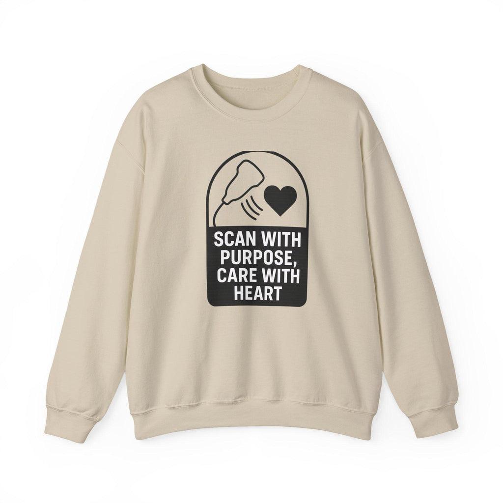 Nurse Appreciation Crewneck Sweatshirt | Scan With Purpose, Care With Heart (Unisex)