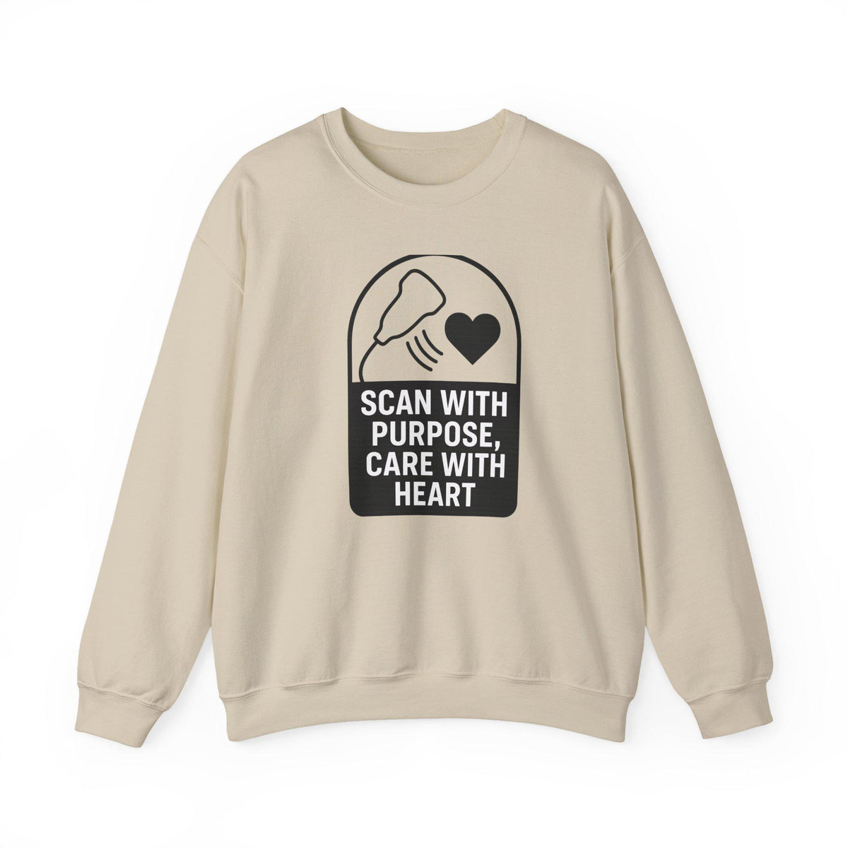 Nurse Appreciation Crewneck Sweatshirt | Scan With Purpose, Care With Heart (Unisex)