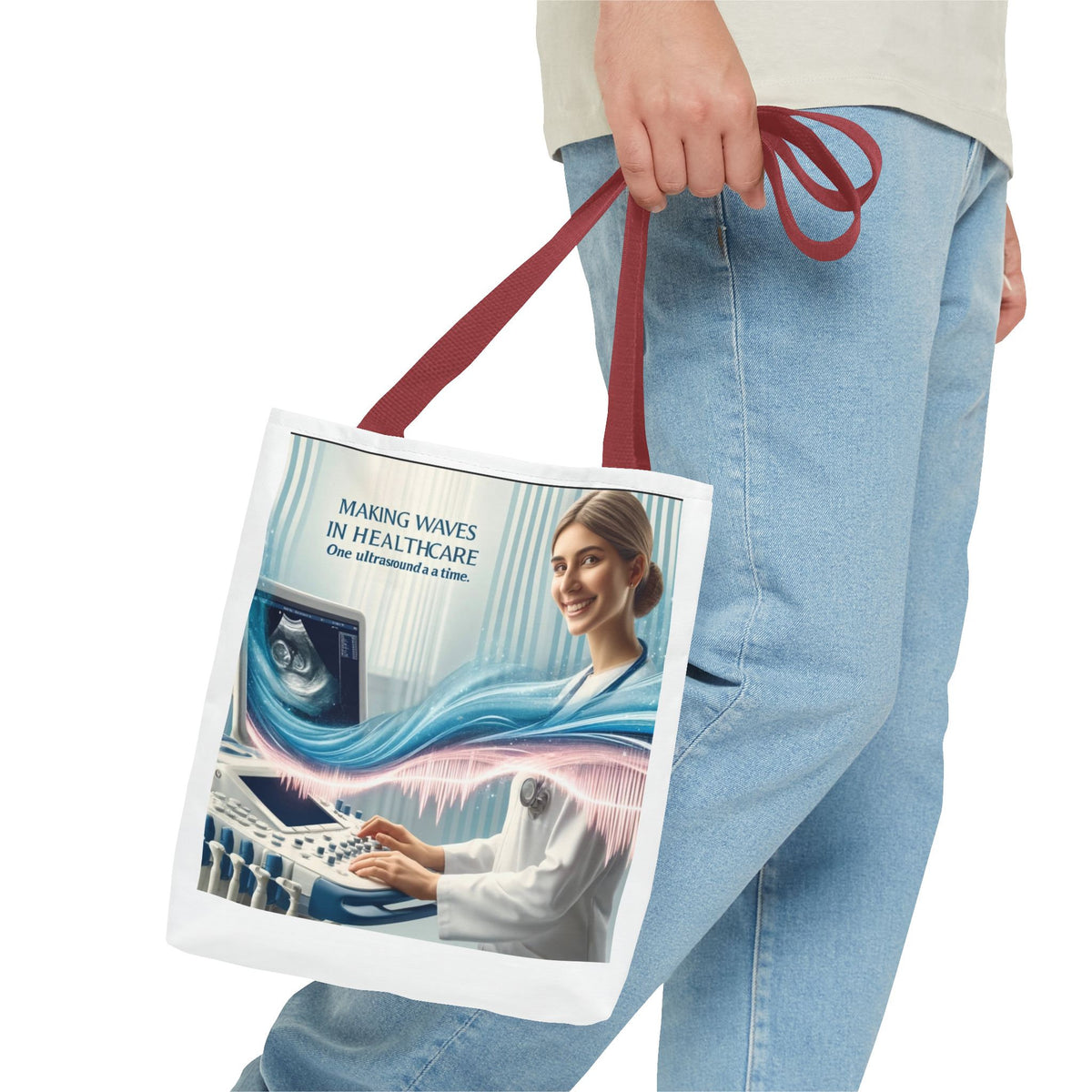 Ultrasound Nurse Tote Bag | Medical Healthcare Work Bag (100% Polyester)