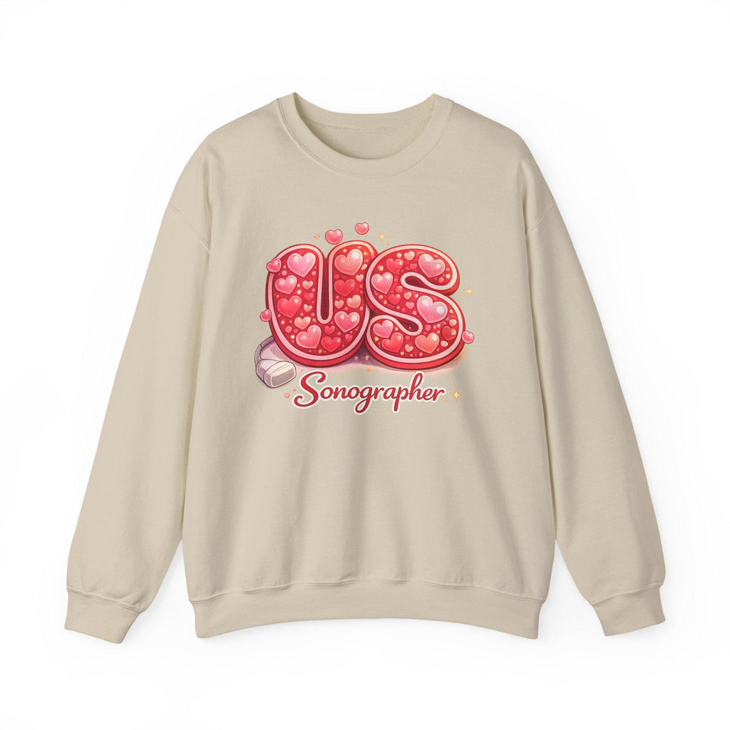 Ultrasound Tech Sonographer Sweatshirt, Valentine Hearts Medical Apparel, Sonography Gift, Radiology Crewneck, Sonographer Gift Idea