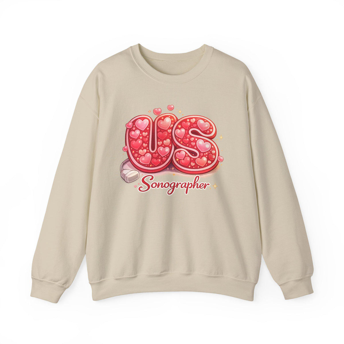 Ultrasound Tech Sonographer Sweatshirt, Valentine Hearts Medical Apparel, Sonography Gift, Radiology Crewneck, Sonographer Gift Idea