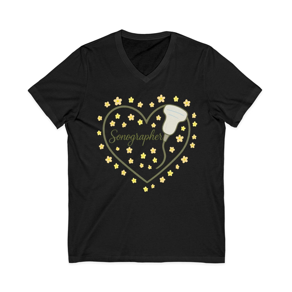 Floral V-Neck Tee Women | Lightweight Cotton Jersey Tee | Casual Spring Boho Top | Cute Floral T-Shirt | Comfy Everyday Summer Blouse | Gift