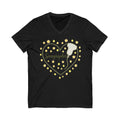 Floral V-Neck Tee Women | Lightweight Cotton Jersey Tee | Casual Spring Boho Top | Cute Floral T-Shirt | Comfy Everyday Summer Blouse | Gift