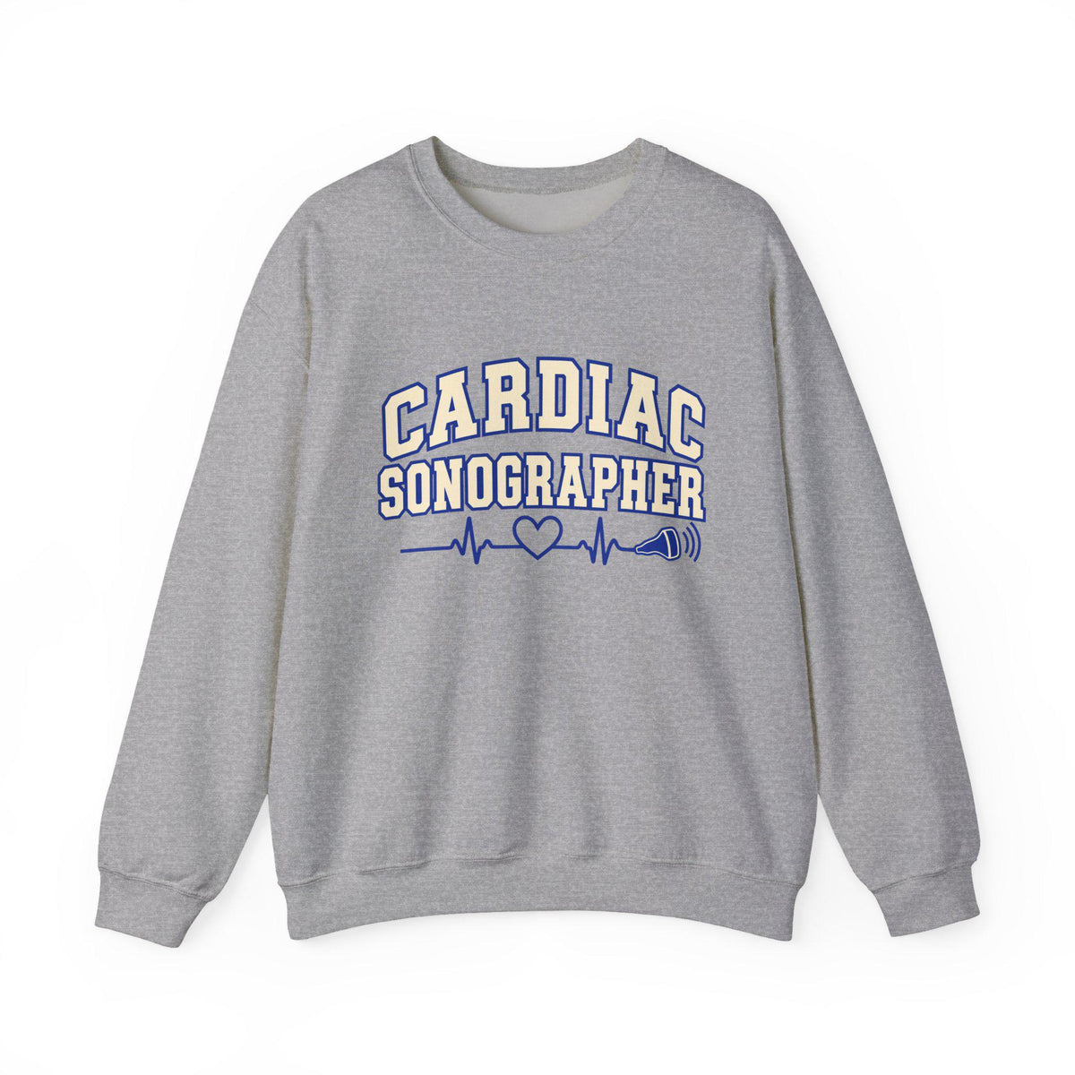 Cardiac Sonographer crewneck sweatshirt | Heartbeat EKG design