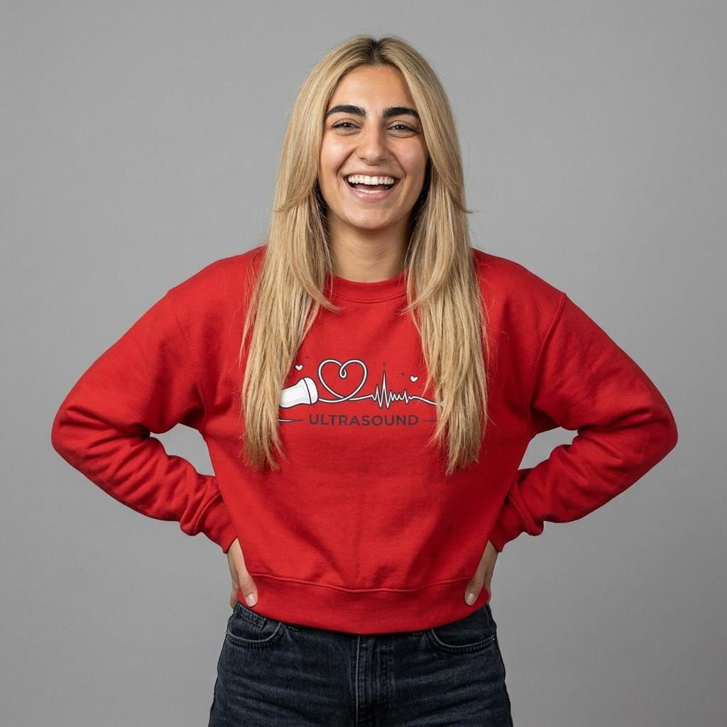 Minimalist Ultrasound Icon Sweatshirt | Medical Ultrasound Crewneck