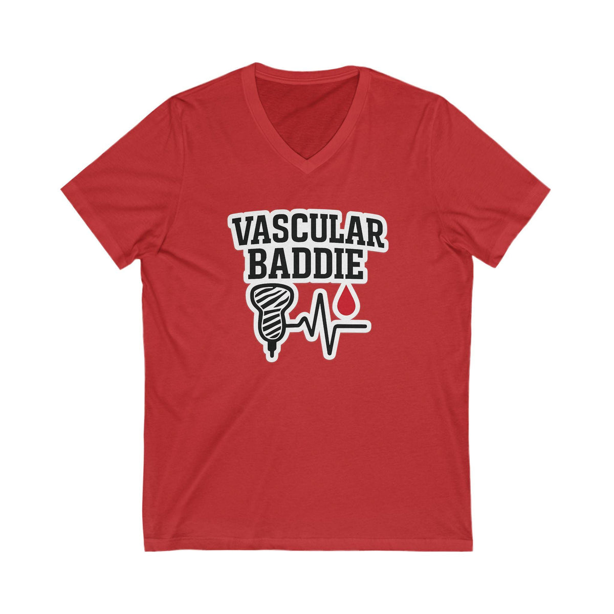 Vascular Baddie V-Neck Tee | Ethical Cotton, Pregnancy Announcement Gift