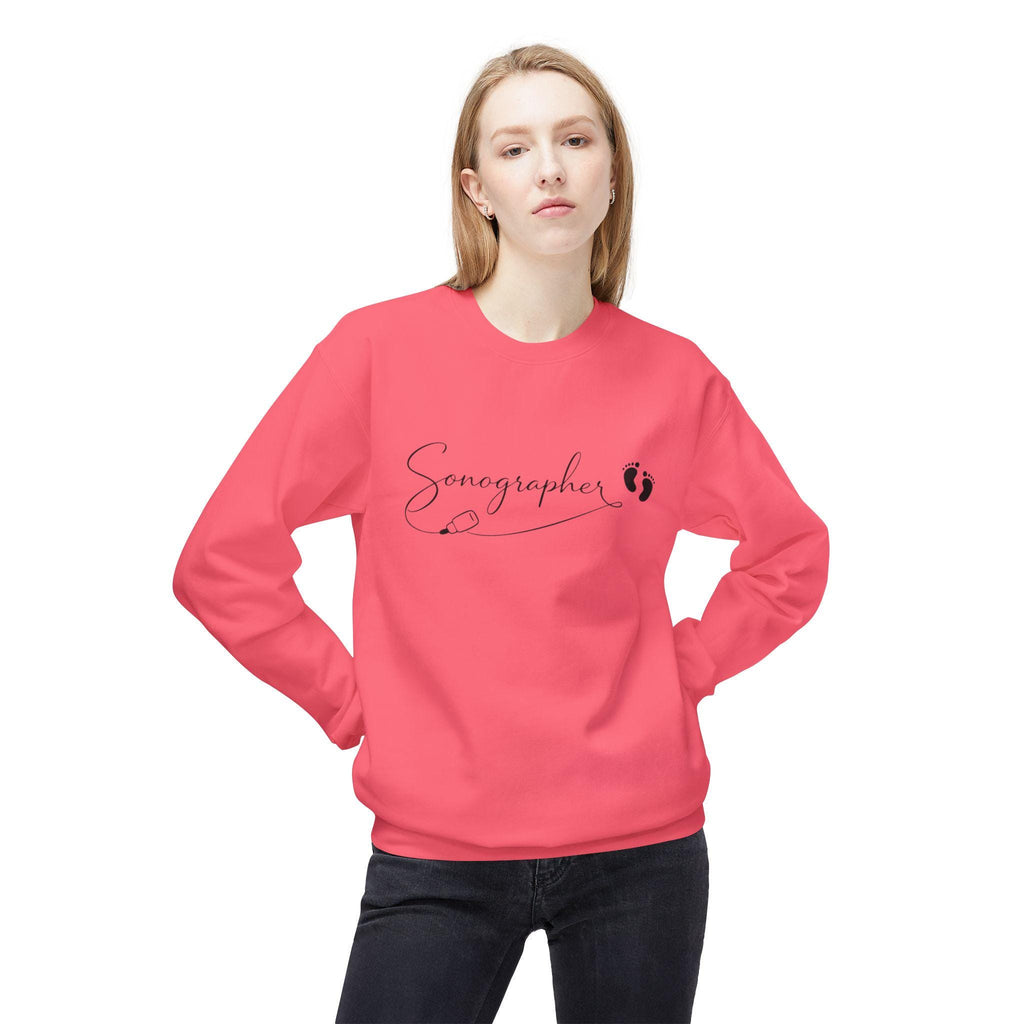 Minimalist Sonographer Sweatshirt | Ultrasound Tech Apparel, OB-GYN Gift (Cotton Blend)