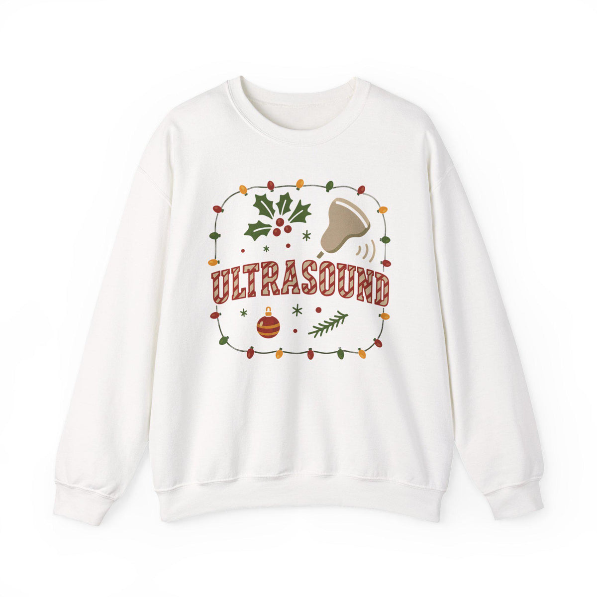 Ultrasound Christmas Sweatshirt, Pregnancy Announcement Sonogram Lights Shirt, Maternity Holiday Outfit, Baby Scan Xmas Sweater Gift